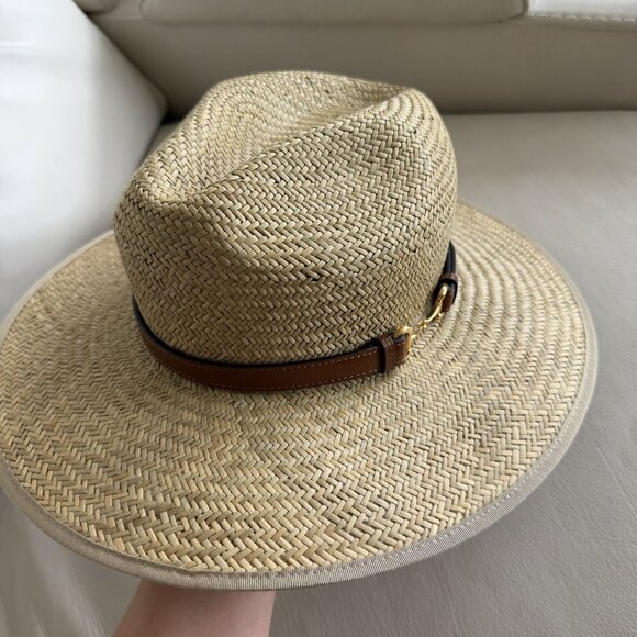 NWT GUCCI Hat Straw Fedora Sz S 100% Authentic main image 8